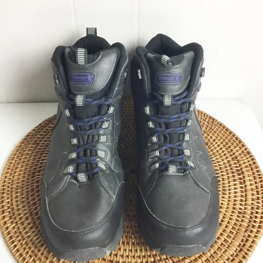 Coleman Hiking Boots Mens Black & Blue Size 13